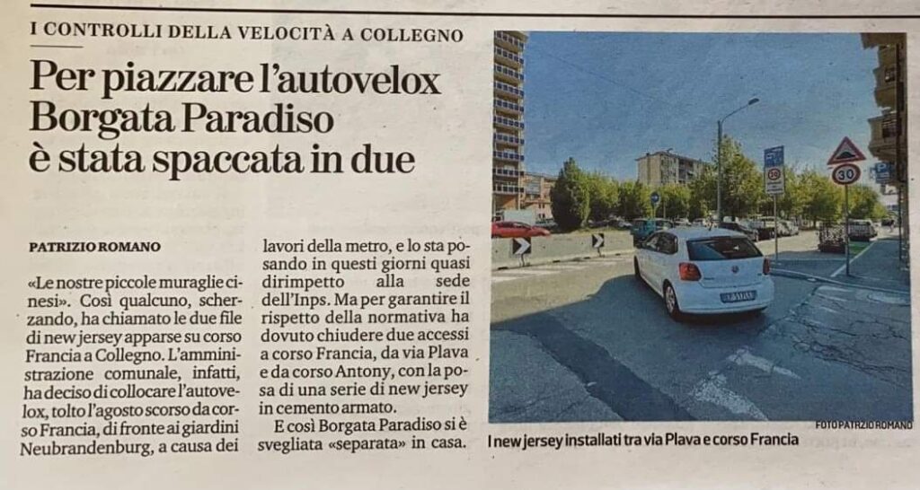 la stampa autovelox paradiso